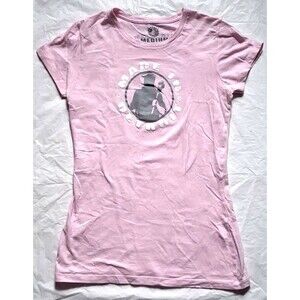 Made in Detroit shirt pink women's M short sleeve applique GRAPHIC T SCOOP NECK
